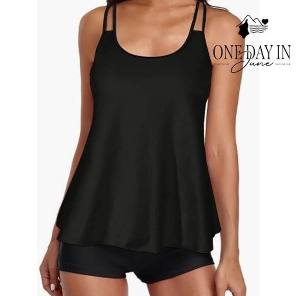 Adisputent Boyshort Tankini Swimsuit Size M - Picture 1 of 5